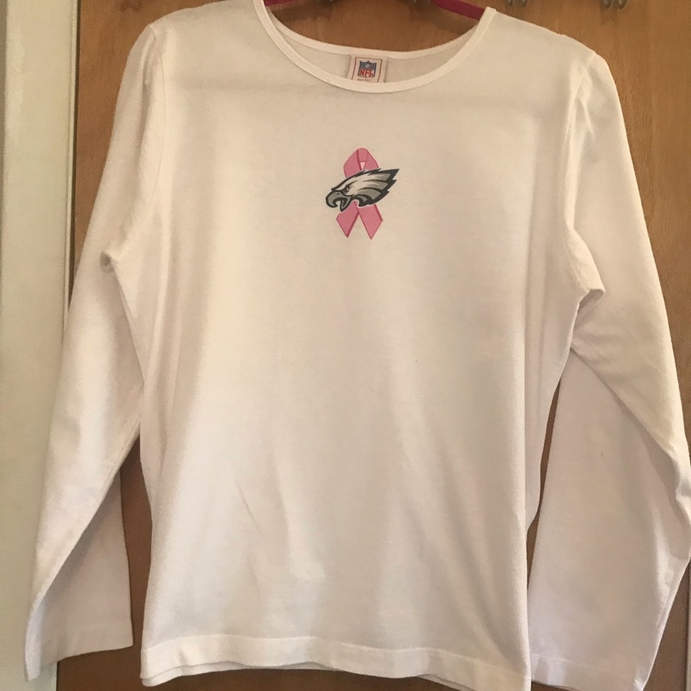 🦅NFL Philadelphia Eagles Breast Cancer Awareness Long Sleeve Tee size L